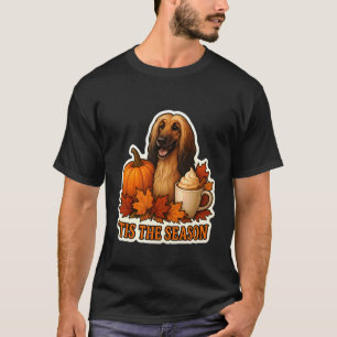 T-shirt C'est la saison Chien Lévrier afghan d'automne Pum