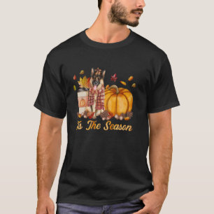 T-shirt C'Est La Saison Citrouille Allemand Berger Automne