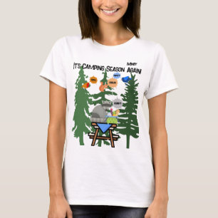 T-shirt "C'est la saison de camping de nouveau!" Femmes pe