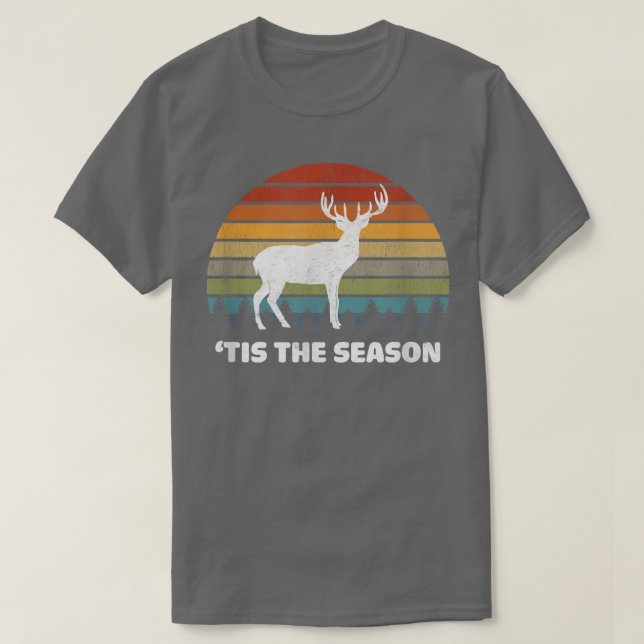T-shirt C'est la saison Deer Bow Chasse Saison Hun (Design devant)