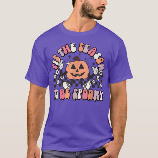 T-shirt C'est la saison d'être Spooky Groovy Pumpkin Face
