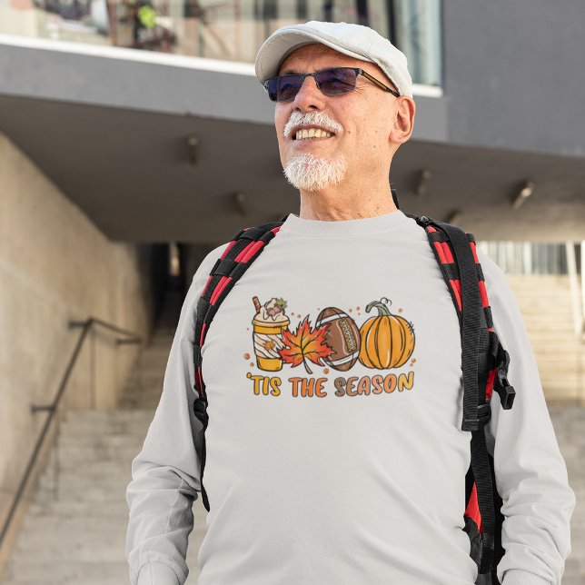 T-shirt C'est la saison Football Citrouille automne (Tis the Season Football Pumpkin Fall T-Shirt)