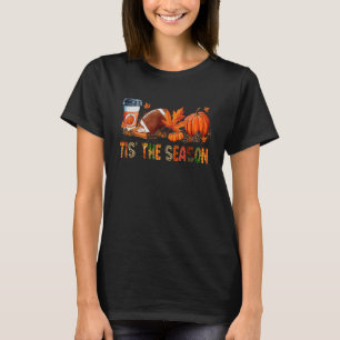 T-shirt C'Est La Saison Léopard Citrouille Football Hallow