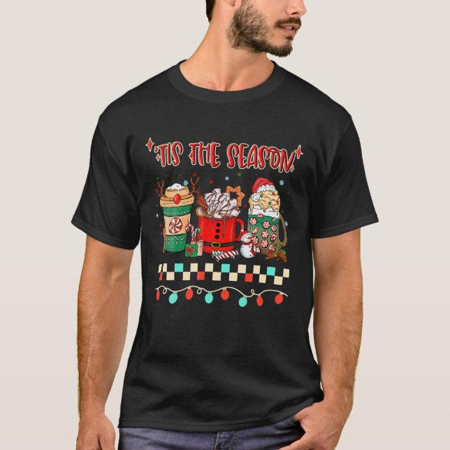 T-shirt C'Est La Saison Noël Amateurs De Café Latte Men W (Devant)
