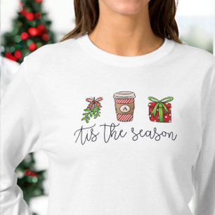 T-shirt C'est la saison Script initial de café cadeau