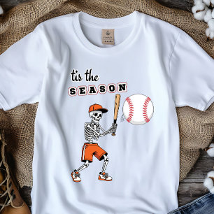 T-shirt «C'est la saison» - Tee-shirt de baseball squelett