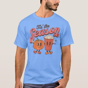 T-shirt C'Est La Saison Vintage Retro Style Citrouille Aut