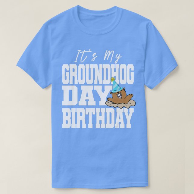 T-shirt C'est l'anniversaire de mon jour de marmotte (Design devant)