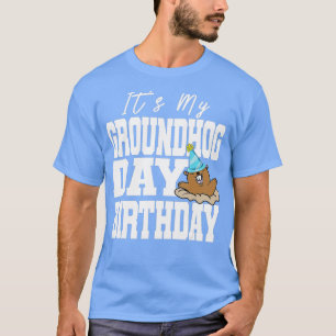 T-shirt C'est l'anniversaire de mon jour de marmotte