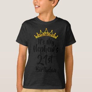 T-shirt C'est l'anniversaire des 21 ans de mon neveu Couro