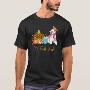 T-shirt C'est l'automne à vous Terrier Fox Chien Écharpe d