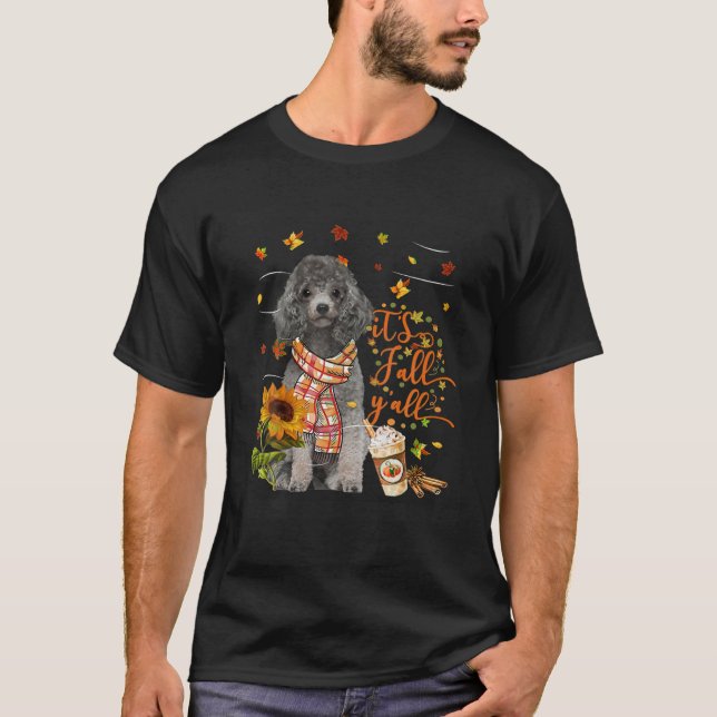 T-shirt C'est l'automne Y tous les petits canicules chien  (Devant)