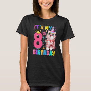 T-shirt C'est le 8ème anniversaire de mon chat Enfants 8 a