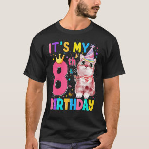 T-shirt C'est le 8ème anniversaire de mon chat Enfants de