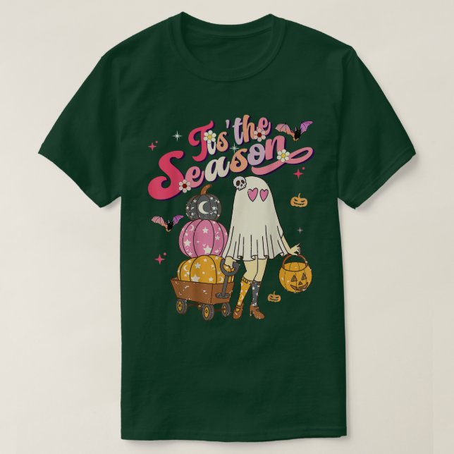 T-shirt C'est le Citrouille de saison Boo 60s les années 7 (Design devant)