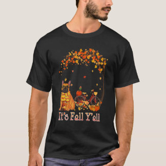T-shirt C'est le Citrouille de vélo Bulldog de l'automne Y