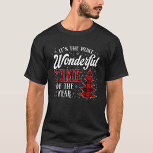 T-shirt C'est le meilleur moment de l'année Red Plaid Tr