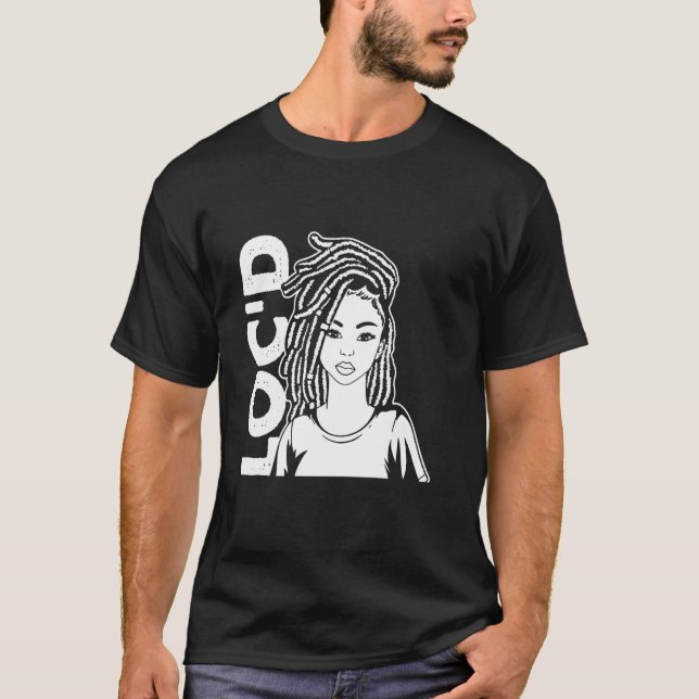 T-shirt C'est Les Locs Pour Moi  Cheveux Afro Américain Af (Devant)
