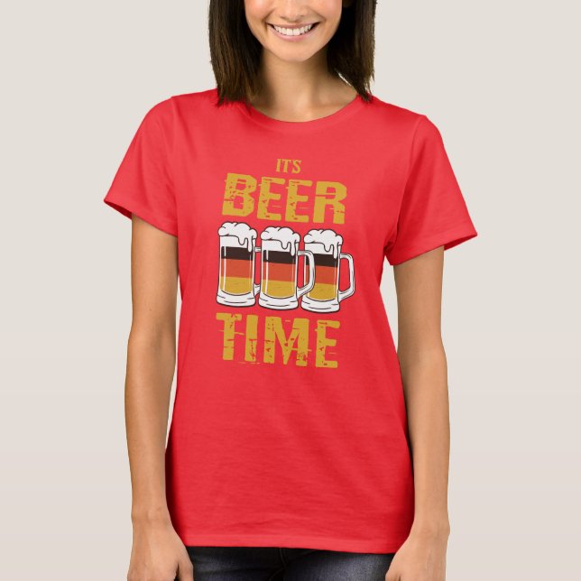 T-shirt C'est l'heure de la bière (Devant)
