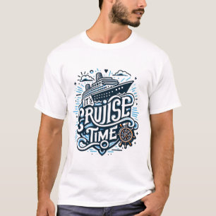 T-shirt C'est l'heure de la croisière - Retro Nautical Vac