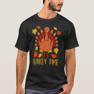 T-shirt C'est l'heure de la dinde de Thanksgiving pour fem