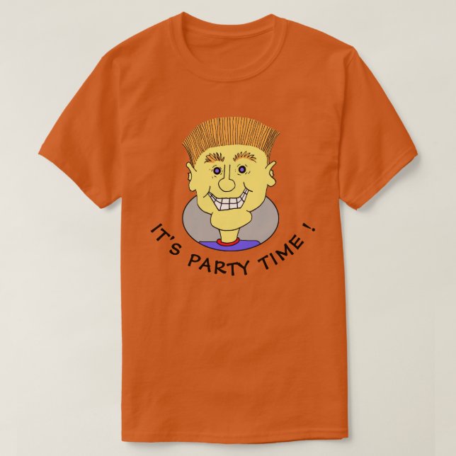 T-SHIRT C'EST L'HEURE DE LA FÊTE ! (Design devant)