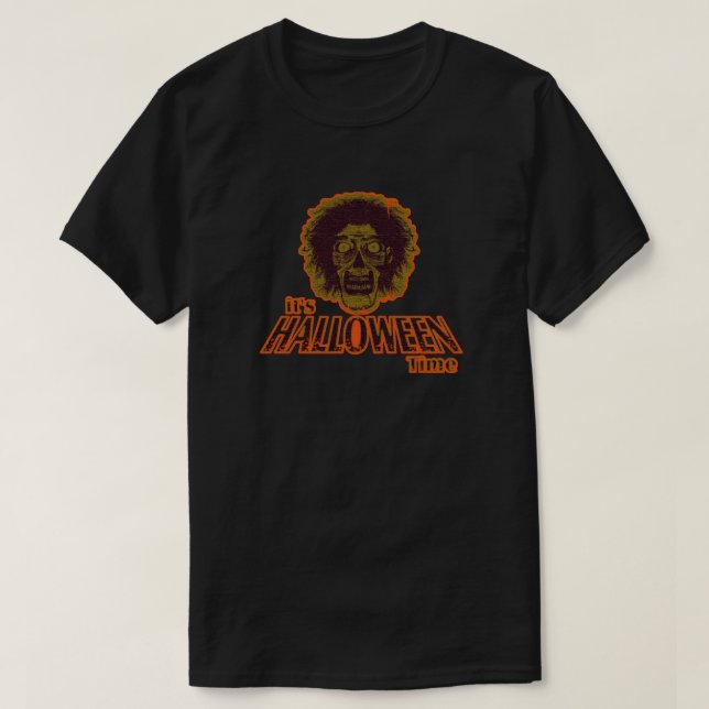 T-shirt C'est l'heure d'Halloween - Regarder en peau de tr (Design devant)