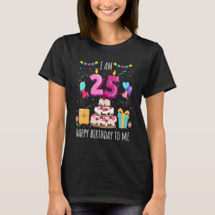 T-shirt C'est ma 25e bougie de gâteau de 25 ans