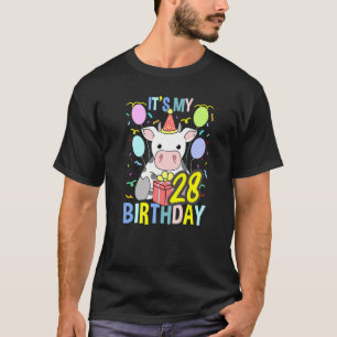 T-shirt C'est ma 28e vache d'anniversaire