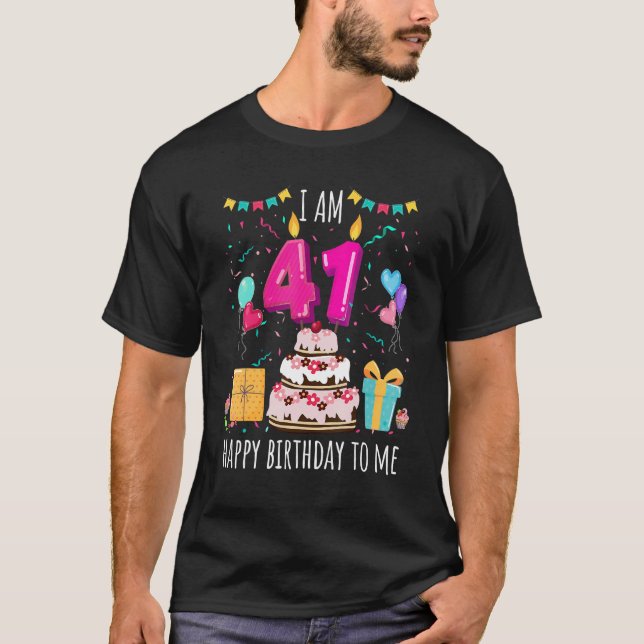 T-shirt C'est ma 41e bougie de gâteau d'anniversaire 41 an (Devant)