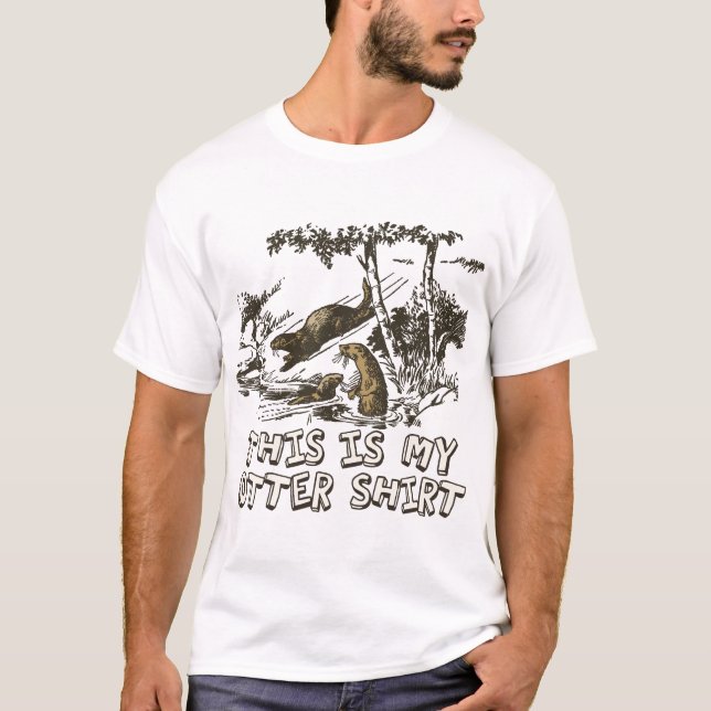 T-shirt C'est ma chemise de loutre (Devant)