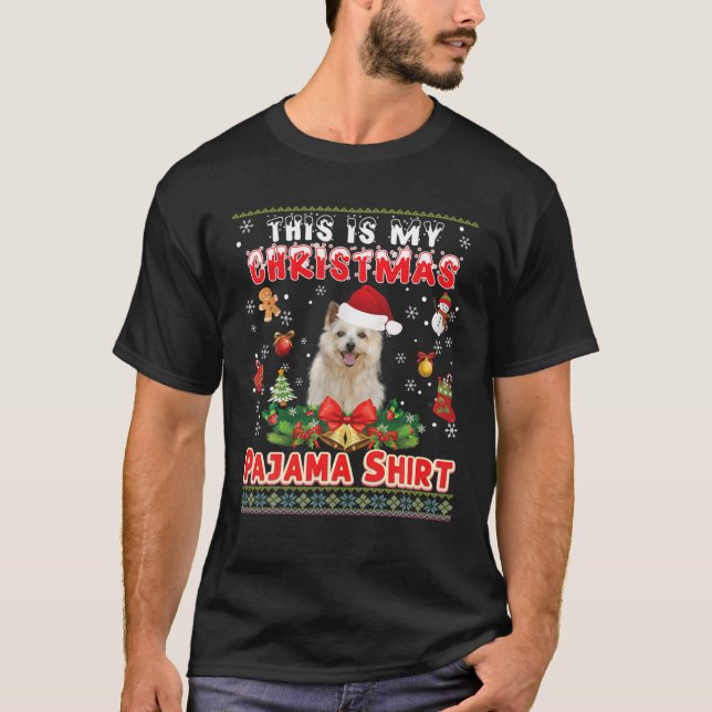 T-shirt C'Est Ma Chemise De Noël Norwich Terrier (Devant)