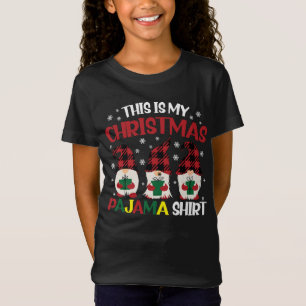 T-Shirt C'est ma chemise de pyjama de Noël Famille Gnomies