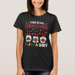 T-shirt C'est ma chemise de pyjama de Noël Famille Gnomies