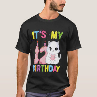 T-shirt C'est ma fille de 12 ans pour mon 12ème anniversai