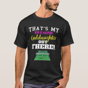 T-shirt C'est ma fille géniale là-bas fan de tennis