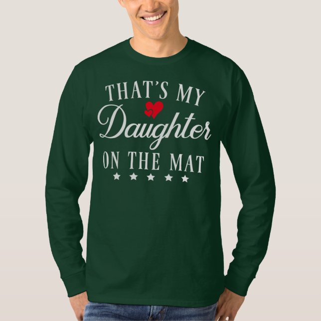 T-shirt C'est ma fille sur la Mat Wrestling Maman Papa (Devant)