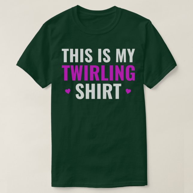 T-shirt C'est ma fille Twirling Baton Twirling (Design devant)