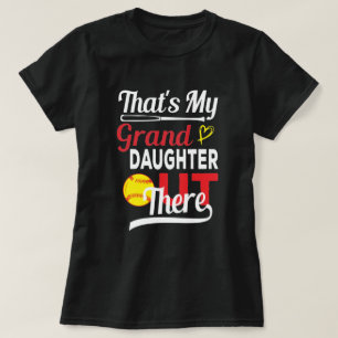 T-shirt C'est ma grande fille là-bas, cadeau de baseball