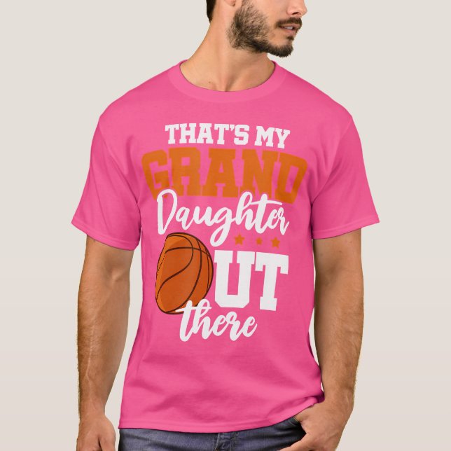 T-shirt C'Est Ma Grande-Fille Là-Bas, Grand-Père Basketb (Devant)