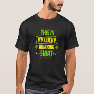 T-shirt C'est ma journée de boisson chanceuse de la Saint-