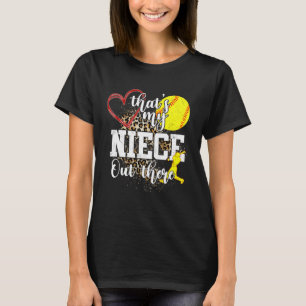 T-shirt C'est ma nièce là-bas Softball Tante Oncle