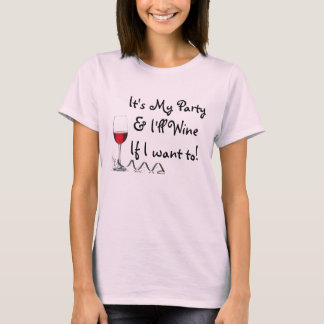 T-shirt C'est ma partie et je Wine si je veux à