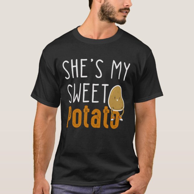 T-shirt C'est ma patate douce que je crie (Devant)
