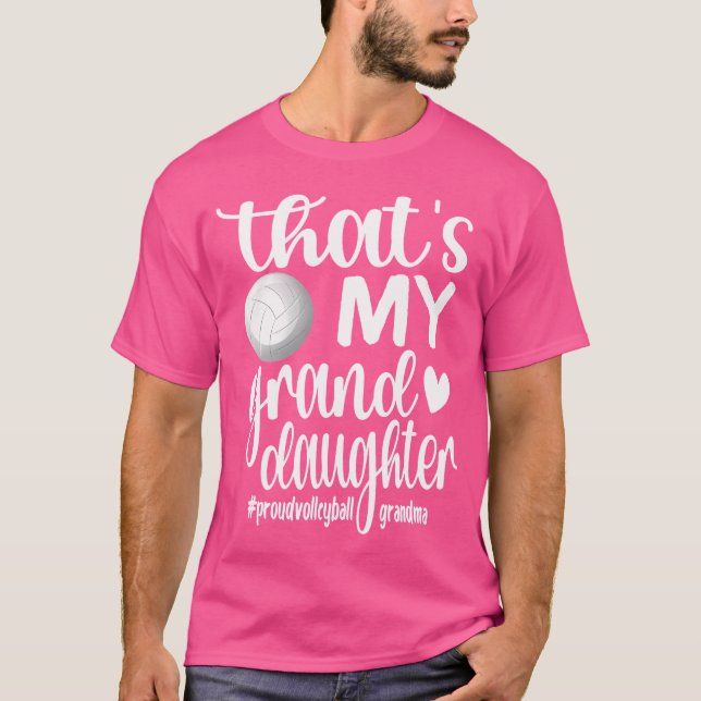 T-shirt C'Est Ma Petite-Fille Fier Grand-Mère De Volley-Ba (Devant)