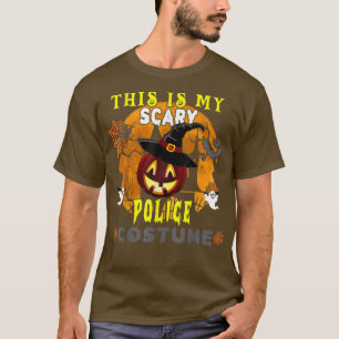 T-shirt C'Est Ma Scary Drôle Costume De Police Scary Pumpk