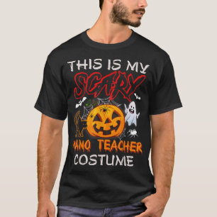 T-shirt C'Est Ma Scary Piano Enseignant Costume Citrouille