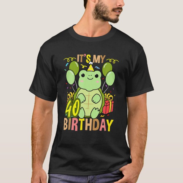 T-shirt C'Est Ma Tortue 40E Anniversaire (Devant)