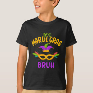 T-shirt C'est Mardi Gras Bruh Carnival Party Masque Enfant