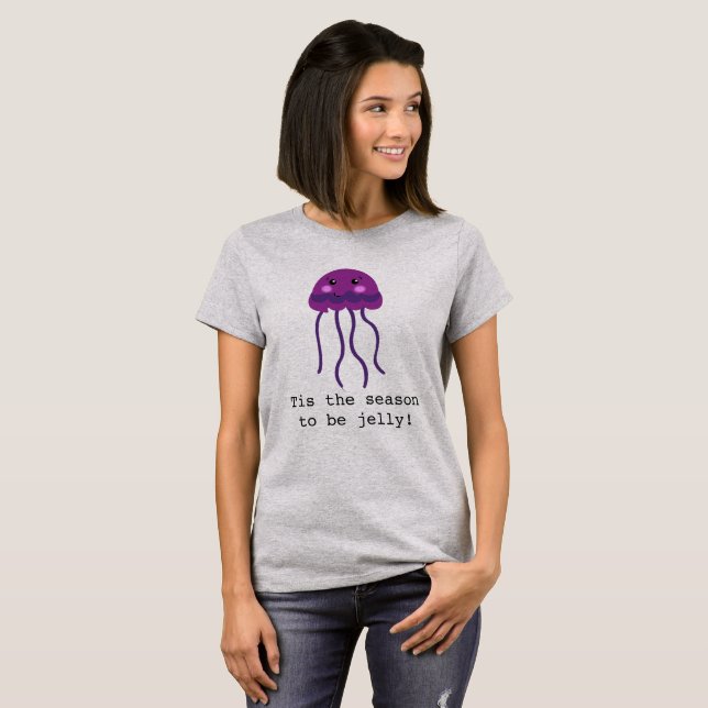 T-shirt C'est marrant, c'est la saison de la gelée Noël (Devant entier)